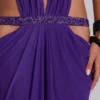 Robe longue à découpes 6AM, violette