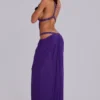 Robe longue à découpes 6AM, violette
