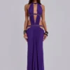 Robe longue à découpes 6AM, violette