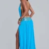 Robe longue dos nu Irvin ornée à la main