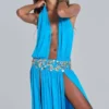 Robe longue dos nu Irvin ornée à la main