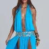 Robe longue dos nu Irvin ornée à la main