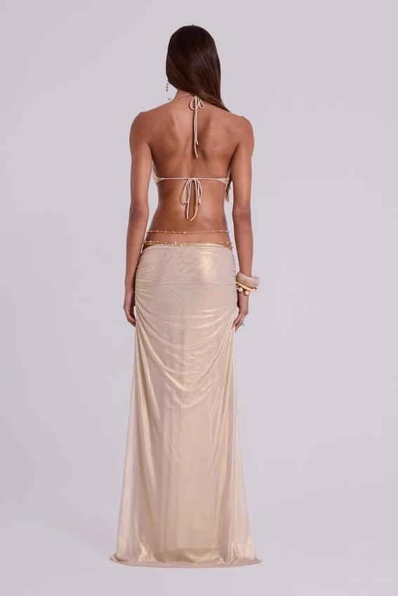 Robe longue dos nu Vida dorée