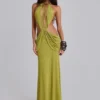 Robe longue drapée dos nu Darlyn