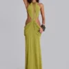 Robe longue drapée dos nu Darlyn