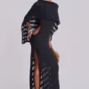 Robe longue en maille « Noir »