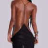 Robe longue en maille « Noir »