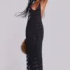 Robe longue en maille « Noir »