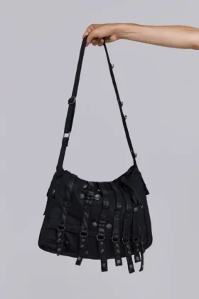 Sac à bandoulière en denim enduit « Drummer »