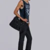 Sac à bandoulière en denim enduit « Drummer »