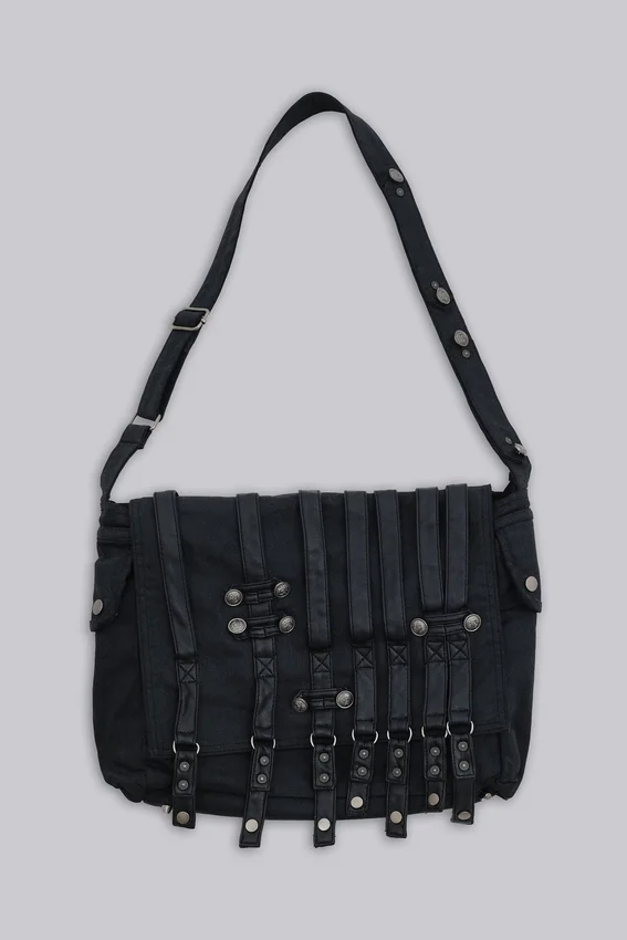 Sac à bandoulière en denim enduit « Drummer »
