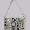 Sac à bandoulière métallisé à miroirs Chara