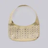 Sac en cuir clouté Osmium, couleur crème