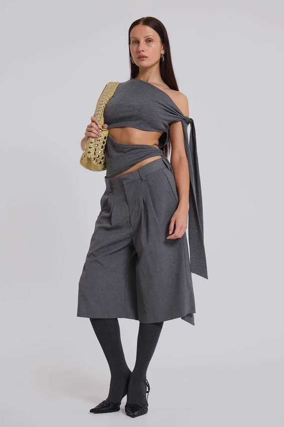 Sac en cuir clouté Osmium, couleur crème