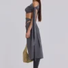 Sac en cuir clouté Osmium, couleur crème