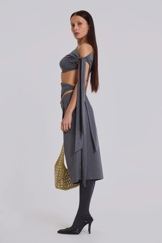 Sac en cuir clouté Osmium, couleur crème