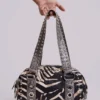 Sac Marza en cuir PU clouté, imprimé zèbre