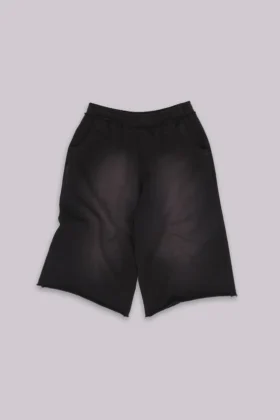 Short 3/4 Monster noir délavé