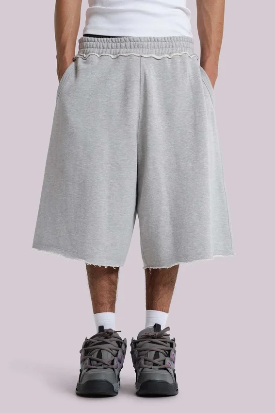 Short baggy de jogging « Monster Joggers » gris chiné