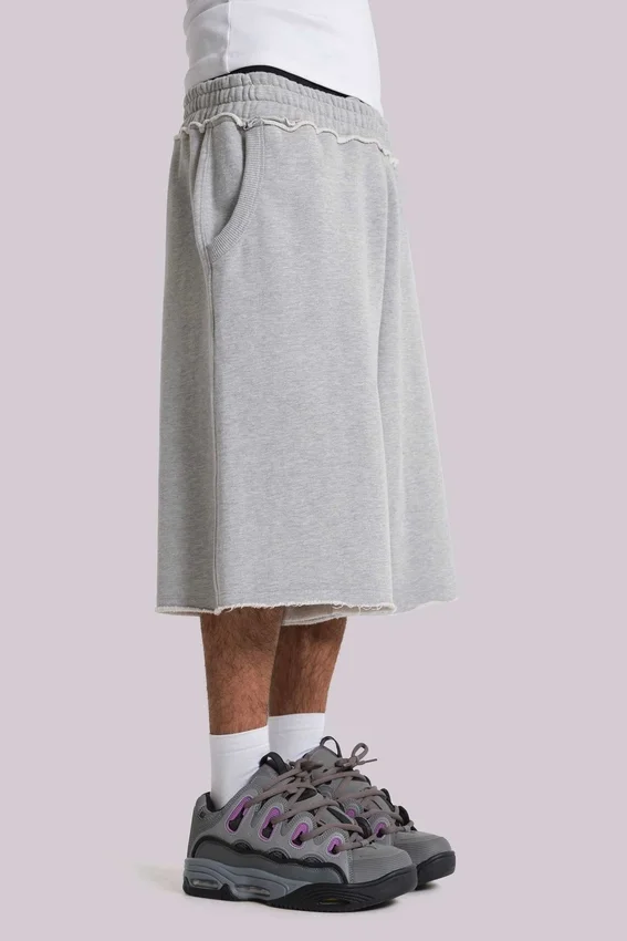 Short baggy de jogging « Monster Joggers » gris chiné