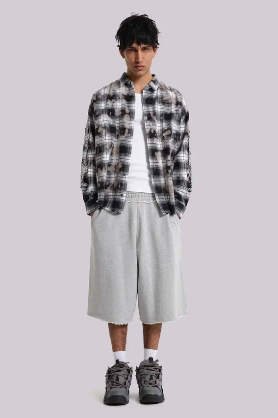 Short baggy de jogging « Monster Joggers » gris chiné