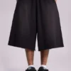 Short baggy de jogging Monster noir délavé
