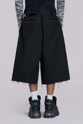 Short baggy Goliath noir clouté XL