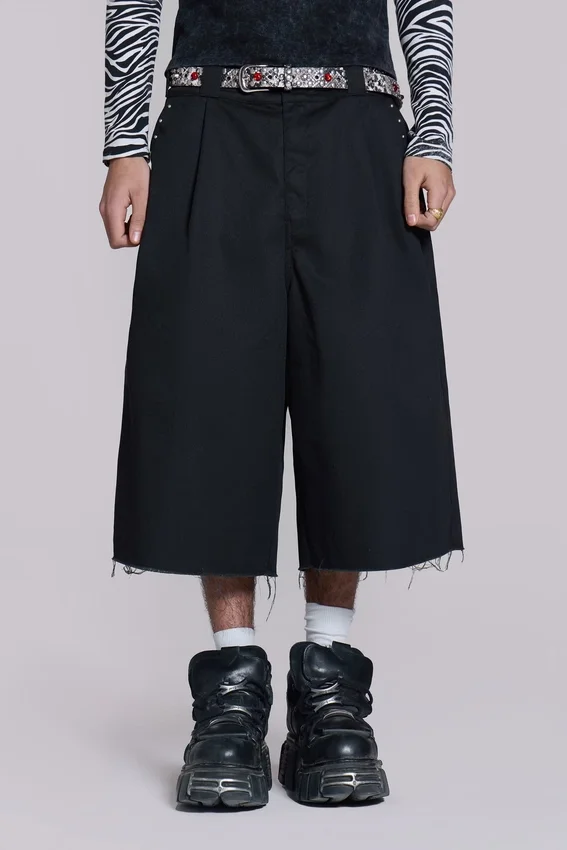 Short baggy Goliath noir clouté XL