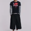 Short baggy Goliath noir clouté XL
