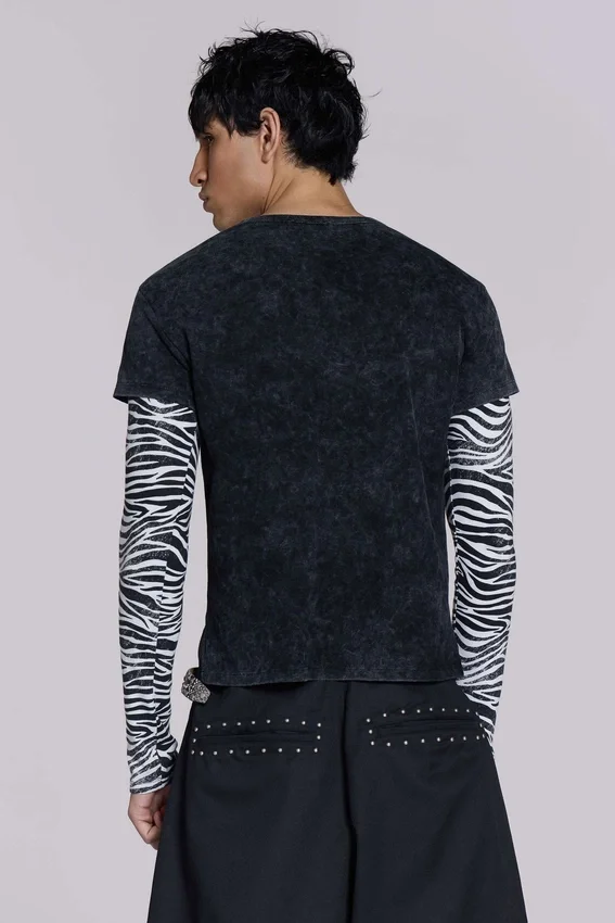 Short baggy Goliath noir clouté XL