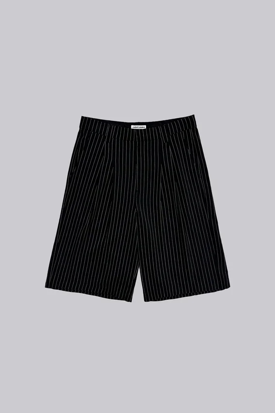 Short baggy Goliath noir à fines rayures