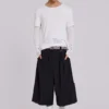 Short baggy noir Goliath XL à fines rayures