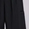 Short baggy noir Goliath XL à fines rayures