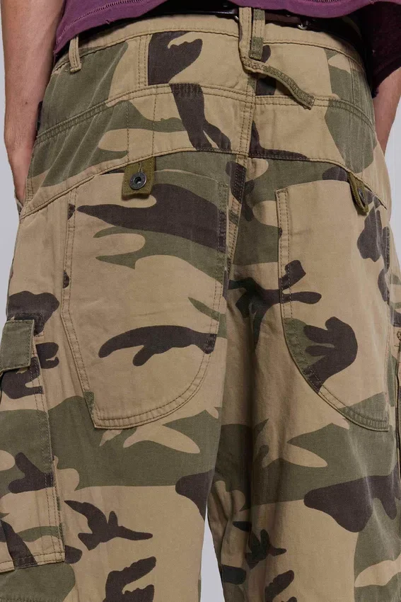 Short Cadet camouflage délavé
