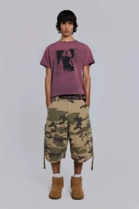 Short Cadet camouflage délavé