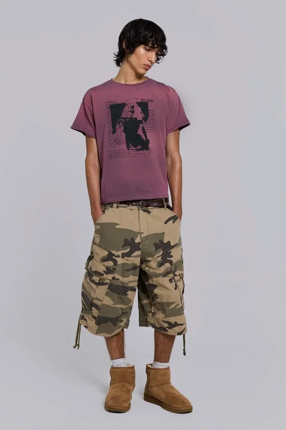 Short Cadet camouflage délavé