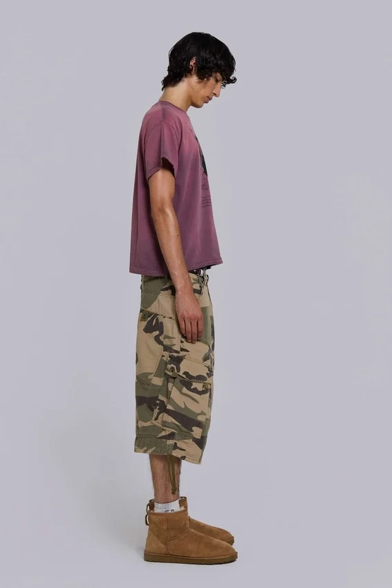 Short Cadet camouflage délavé