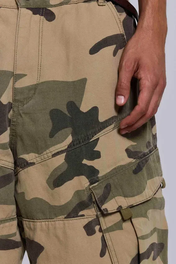 Short Cadet camouflage délavé