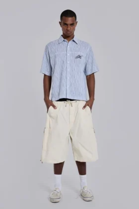 Short cargo baggy « Ecru Parachute Cargo »