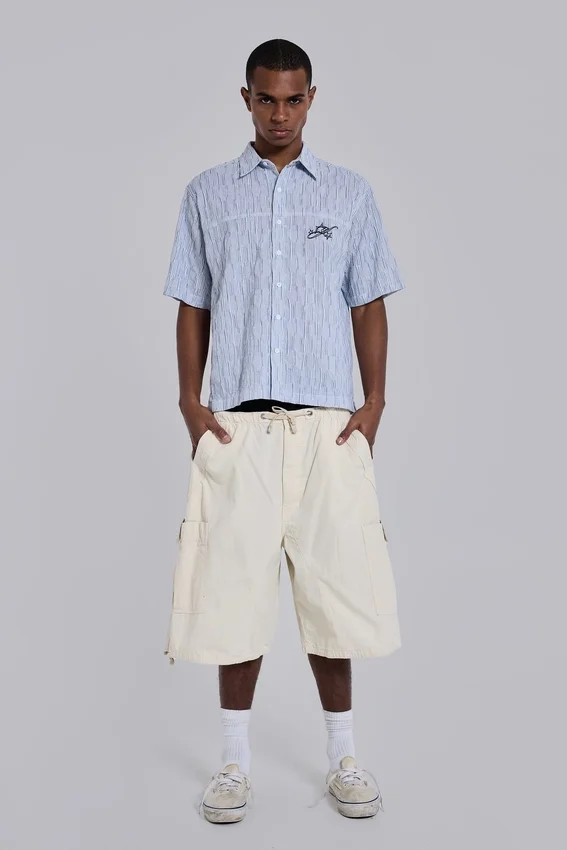 Short cargo baggy « Ecru Parachute Cargo »