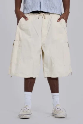 Short cargo baggy « Ecru Parachute Cargo »