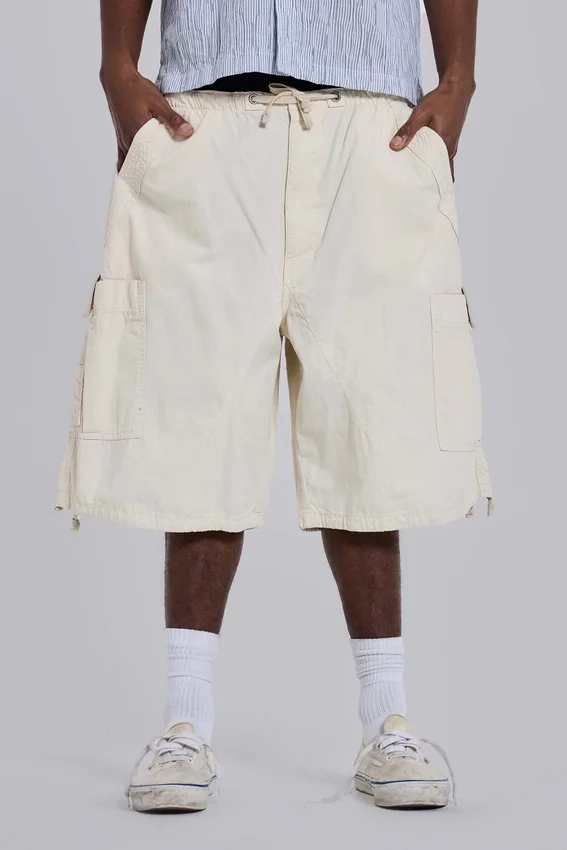 Short cargo baggy « Ecru Parachute Cargo »