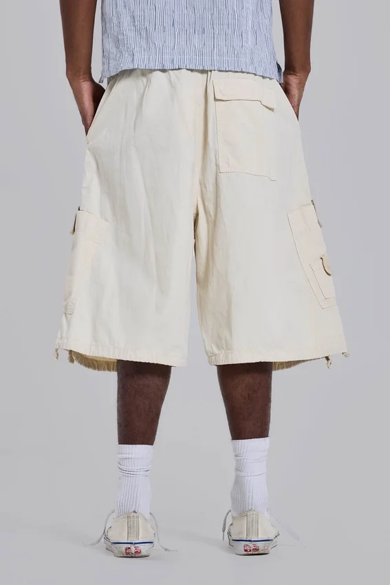 Short cargo baggy « Ecru Parachute Cargo »