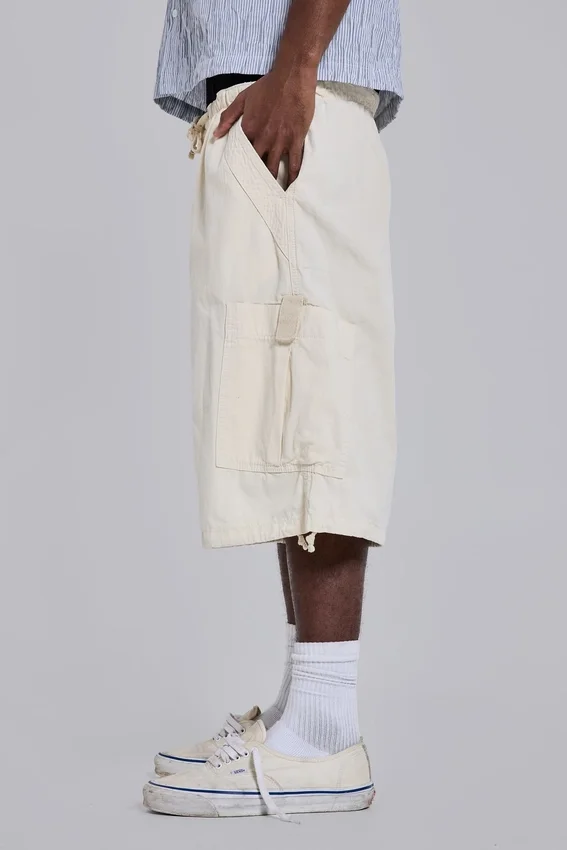 Short cargo baggy « Ecru Parachute Cargo »