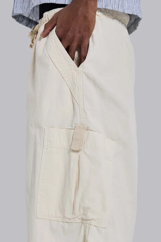 Short cargo baggy « Ecru Parachute Cargo »