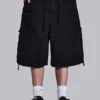 Short cargo baggy noir « Parachute Cargo »