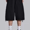 Short cargo baggy noir « Parachute Cargo »