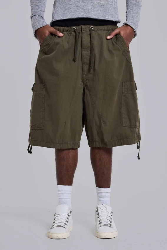 Short cargo baggy « Parachute Cargo » kaki