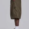 Short cargo baggy « Parachute Cargo » kaki