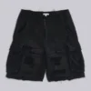 Short cargo « Beach » noir délavé